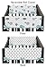 Sweet Jojo Designs 2-Piece Turquoise Blue and Gray Earth Sky Birds Geometric Print Teething Protector Cover Wrap Baby Crib Side Rail Guards