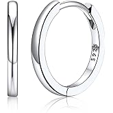 Silvora 925 Sterling Silver Small Hoop Earrings for Women Huggie Earrings Hypoallergenic Cartilage Earrings Tiny Hoops 6mm/8mm/10mm/12mm/14mm/16mm/18mm/20mm