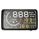 Car HUD, ELEGIANT Fourth Generation Car Models Head Up Display KMh / MPh Automatically Adapt To The Big Screen And Play