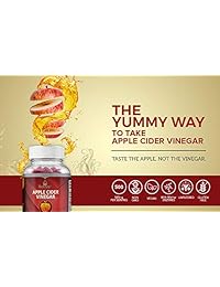 Apple Cider Vinegar Gummies with The Mother Enzymes and Ginger - Unfiltered and All-Natural - Helps...