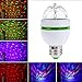 LED Rotating Disco Light Bulb E27 3W Auto Rotating RGB Disco Ball Lamps Rotating Light Party Lights, Strobe Light, 3W LED Bulb for Stage Xmas DJ Bar Karaoke Xmas Wedding Show Club Pub