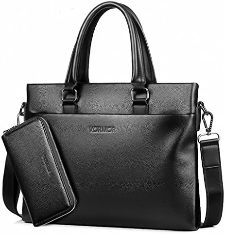 PU Leather bag Business Men bags Laptop Tote Briefcases Crossbody bags Shoulder Handbag Men's Messenger Bag 17052 Black