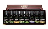 100% Pure Therapeutic Grade Essential Oil Top 8 Bottles of 10ML Scents Combo Set (Frankincense, Rosemary, Peppermint, Lavender, Eucalyptus, Lemongrass, Tea Tree, Orange) Aromatherapy