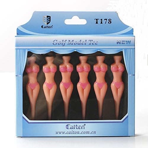 6pcs/Set Golf Tees Plastic Sexy Bikini Lady/mankind male Golf Tees Castle Tee Height Control 80mm Golf Accessories