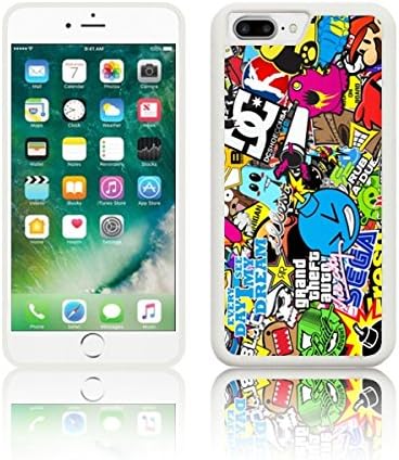 Jackster STICKER BOMB Silicone Case for all Apple IPHONE Silicone TPU (iPhone XS MAX, WHITE)