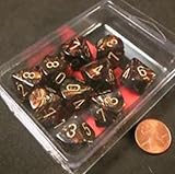 Chessex Dice Sets: Scarab Blue Blood with Gold - Ten Sided Die d10 Set (10) - 27219