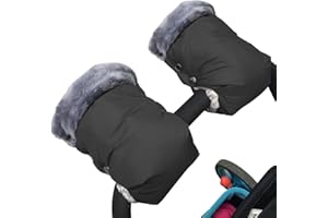 ATROPOS 1 Pair Baby Stroller Gloves,Stroller Hand Muff Warm Gloves,Extra Thick Warm Waterproof Anti-Freeze Gloves for Parents Caregivers Carriage Handmuffs Stroller Accessories