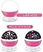 MOKOQI Baby Night Light Lamps For Bedroom Romantic 360 Degree Rotating Star with Sky Moon Cover & Solar System Cover Projector Lights Color Changing LED For Kids Girls Baby Nursery Gift(Pink-2 Lids)