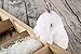 YISEVEN Stuffed Bunny Keychain Toy - Soft and Fuzzy Large Stitch Plush Rabbit Fur Key Chain - Cute Fluffy Bunnies Floppy Furry Animal Doll Gift for Girl Women Purse Bag Car Charm - White