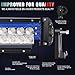 TURBO SII 54Inch Curved LED Light Bar Flood Spot Combo Beam W/ 4in Off Road Pods Cube Driving Fog Lights + Rocker Switch Wiring Harness For Trucks Jeep Ford Polaris RZR ATV Chevy Silverado Tahoe 4x4