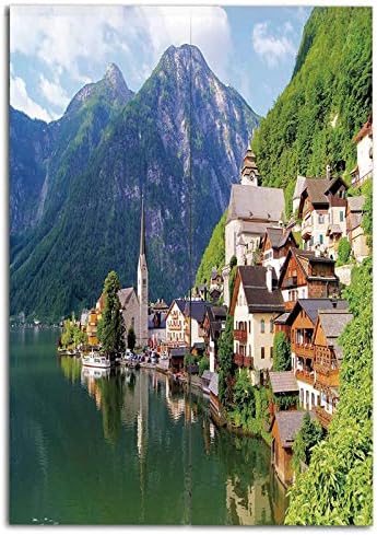 Amazon 装飾用 遮光 のれん 綿麻 入り口のカーテン のれん おしゃれ 目隠し 部屋 寝室 いざかや 洗面所 台所用 暖簾 幅85cm 丈170cm 牧歌的な山の湖ヨーロッパの牧歌的な風景でのどかなアルプスの村の小さな町 のれん オンライン通販