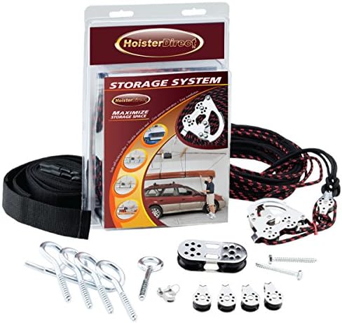 Hoister Direct 7803 - Overhead Storage Hoist for Jeep Top removal, Truck Caps, Bikes, SUP, Dinghies, Canoes, Kayaks, Surfboards and more. Mount in your Garage, Shop, anywhere with a ceiling.