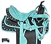 Acerugs Beautiful Western Pleasure Trail Barrel Racing Show Horse Saddle Free TACK Set PAD Silver Crystals (Turquoise, 16)thumb 1