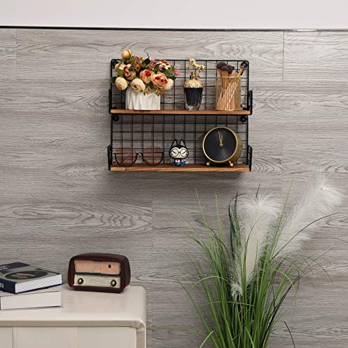Xcosrack Wall Mounted Spice Rack with Towel Hanger 4 Tier Hanging