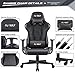 Furmax Gaming Office Chair Ergonomic High-Back Racing Style Adjustable Height Executive Computer Chair,PU Leather Swivel Desk Chair (Black)