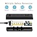 Power Strip Surge Protector Nasion.V 5.5 Feet Extension Cord Smart 3-USB Charging Ports and 3-Outlet Desk Power Plug for Home,Hotel,Office,TV,Computer,Power Bank,Smartphone,Tablets-Black