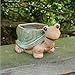 Youfui Ceramic Animal Flowerpot Succulent Plants Container Desk Mini Ornaments (Green Turtle)