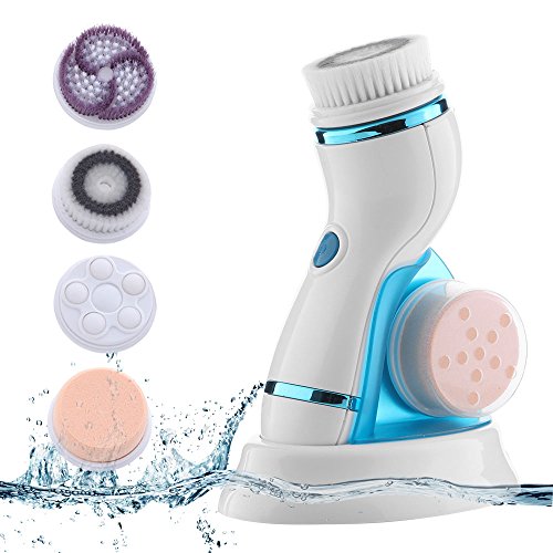 4-IN-1 Electric Face Brush Exfoliation Facial Brush Microdermabrasion Pore Minimizer, Waterproof Pedicure Dead Skin Remover, Makeup Remover Brush, Body Cleansing Brush for Acne Blackhead Treatment - Thumbnail 7