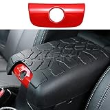 Opar Red Central Console Keyhole Cover Trim for 2011 - 2018 Jeep JK Wrangler & Unlimited