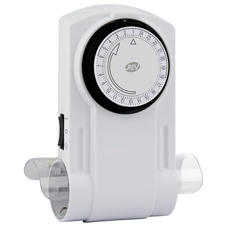 REV ZEITSCHALTUHR STECKDOSE TWINTIME Premium ? mechanische Schaltuhr 96 Schaltzeiten pro Tag ? 2 Steckdosen mit je 3 Funktion