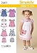 Simplicity Easy-to-Sew Pattern 2461 Toddler Dress, Pinafore, Shorts Easy Sew Size 1/2-1-2-3-4