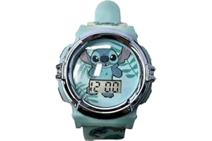 Kids Disney Lilo and Stitch Blue Digital LCD Quartz Childrens Wrist Watch - Blue (LAS4019AC)