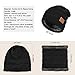 VBIGER Beanie Hat Scarf Set Knit Hat Warm Thick Winter Hat For Men (New Black)