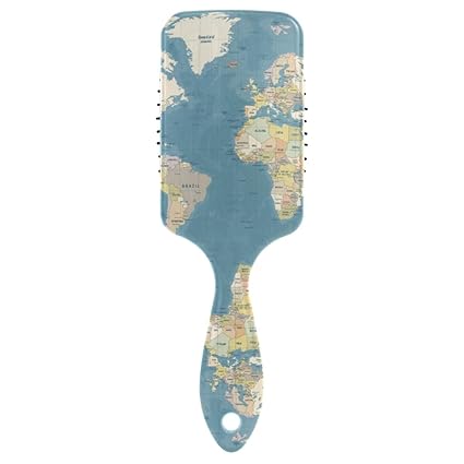 Amazon Com Joyprint Hairbrush World Map Blue Air Cushion