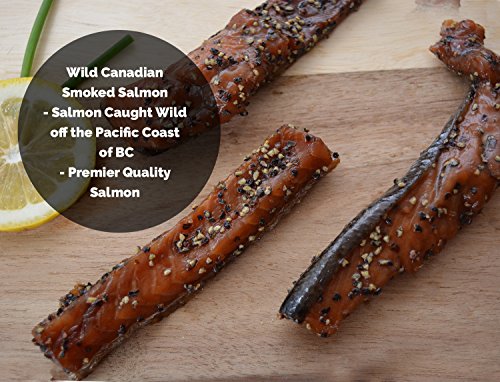 Indian Candy Maple Smoked Wild British Columbia Salmon Fish From Canada Candied and Cured in Maple Syrup Ships Frozen (1/2 lbs)