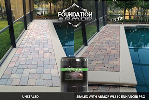 Armor WL550 1 GAL Matte Wet Look Sealer for Concrete, Brick, Pavers, and Stone