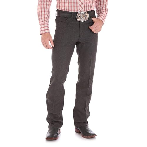 Wrangler Mens Wrancher Dress Jeans, Heather Black, 40W x 32L US