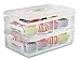 DuraCasa Cupcake Carrier | Cupcake Holder | Store up to 24 Cupcakes or 2 Large Cakes | Stacking Cupcake Storage Container | Cupcake, Cookie, or Cake Dessert Carrier (White)