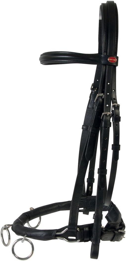 Cavesson Riding Leather Lunge Cavesson Headcollar Black For Lunging and