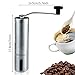 Manual Coffee Grinder - Conical Ceramic Burr Mill, Stainless Steel Hand Burr Coffee Grinder by DIMESHY with Travel Bag