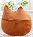 Mkono Decorative Throw Pillow 3D Akita Doge Dog Head Cartoon Plush Pillow Funny Christmas Birthday Gift Idear Lovely Animal Stuffed Toys