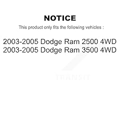 Front Wheel Bearing And Hub Assembly Pair For