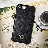 RYANA iPhone7/8 Plus -US Fast Deliver - Luxury Elegant PU Leather Monogram Classic Style Case Cover for Apple iPhone 7 Plus iPhone 8 Plus Only (GG Black)