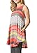 Poulax Womens Floral Sleeveless Lightweight Loose Tunic Tank Top with Pockets (L=US12-14, W-Orange)