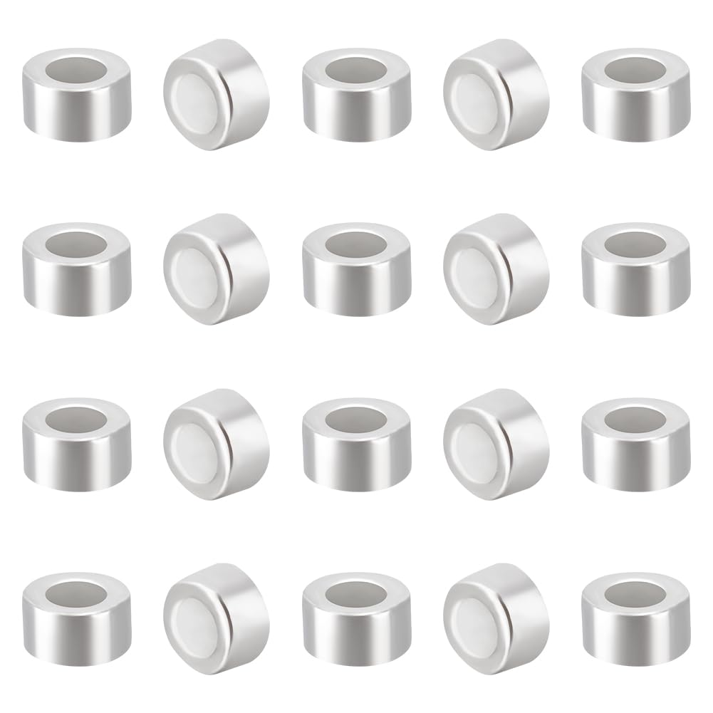 BENECREAT 40Pcs 925 Sterling Silver Spacer Beads, 2mm Polyhedron Beads Jewelry Findings with 1Pcs Silver Polishing Cloth for Bracelet Necklace Jewelry Making