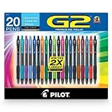 Pilot G2 Assorted Colors Gel Pen 20 Count
