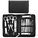 Yeelen 15pcs Stainless Steel Manicure Pedicure Set Nail Clippers Set Professional Nail Cutter with Luxurious Travel Case