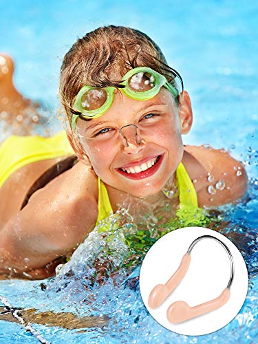 image for Pelopy Swimming Nose Clips Silicone Nose Plugs Nose Protector with Ste