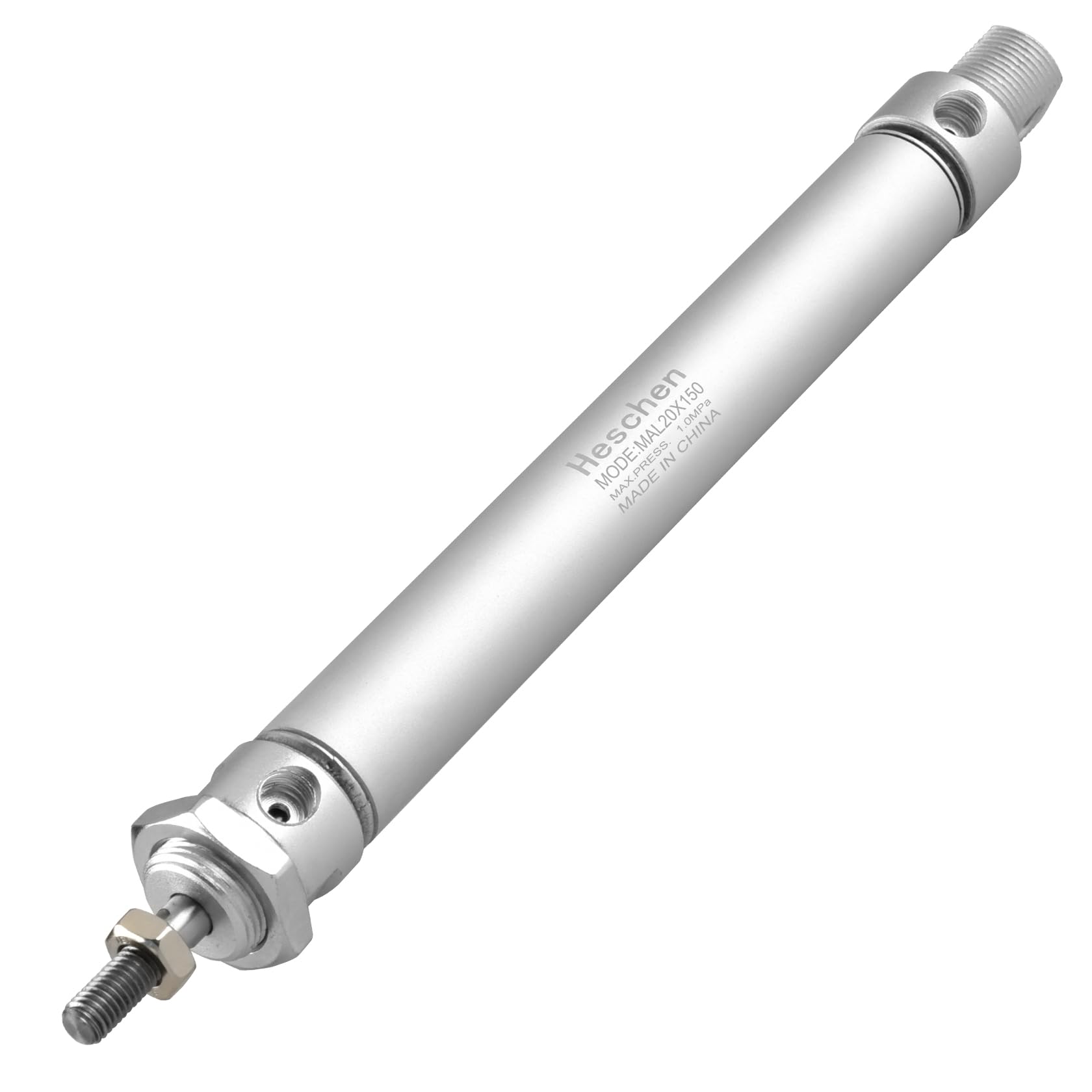 Heschen Pneumatic Slim Air Cylinder MAL 20-150 PT1/8 Port 20mm Bore 150mm Stroke Double Acting