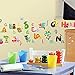 HomeEvolution ABC Animals Alphabet Baby Nursery Kids Peel and Stick Educational Wall Arts Sticker Decals