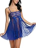 Avidlove Sexy Lingerie for Women Babydoll Nightwear Lace Chemise Set