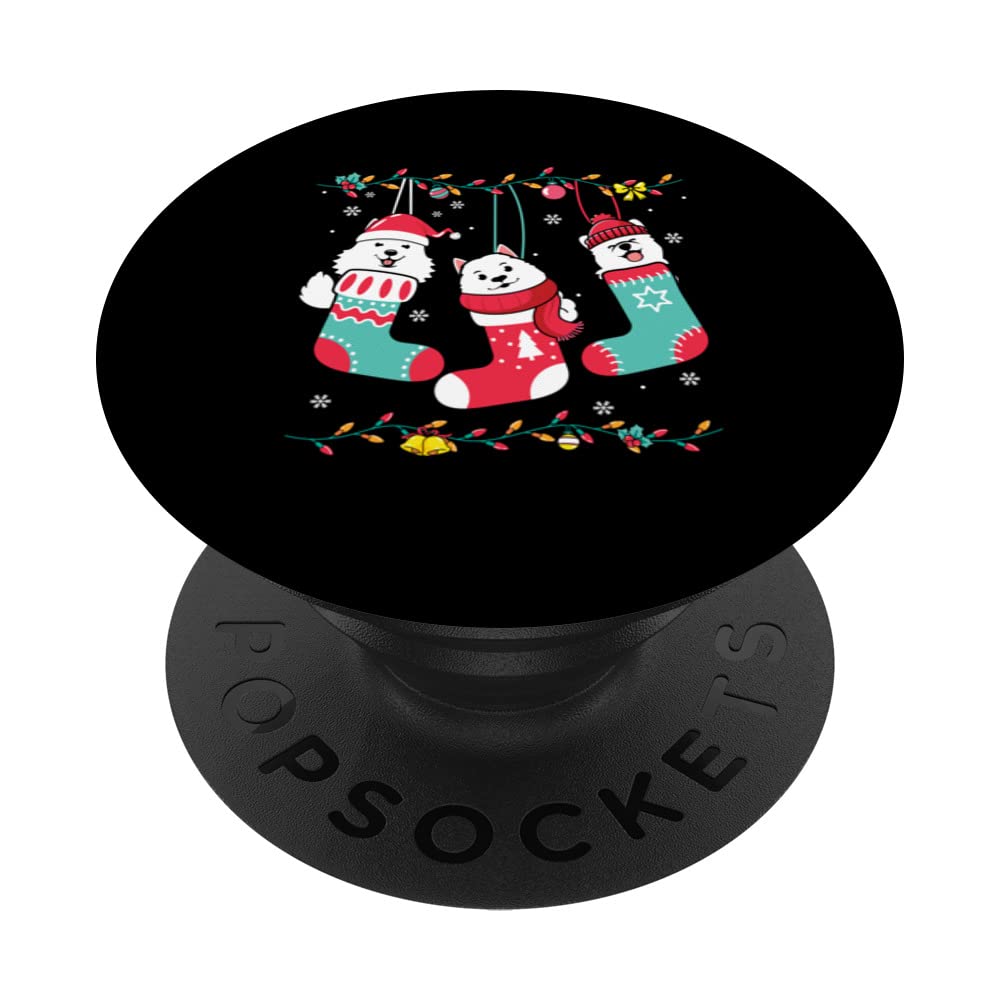 Lovely dog holder clothing dog lover christmas dogs socks PopSockets Swappable PopGrip
