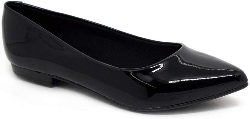 sapatilha beira rio bico fino verniz