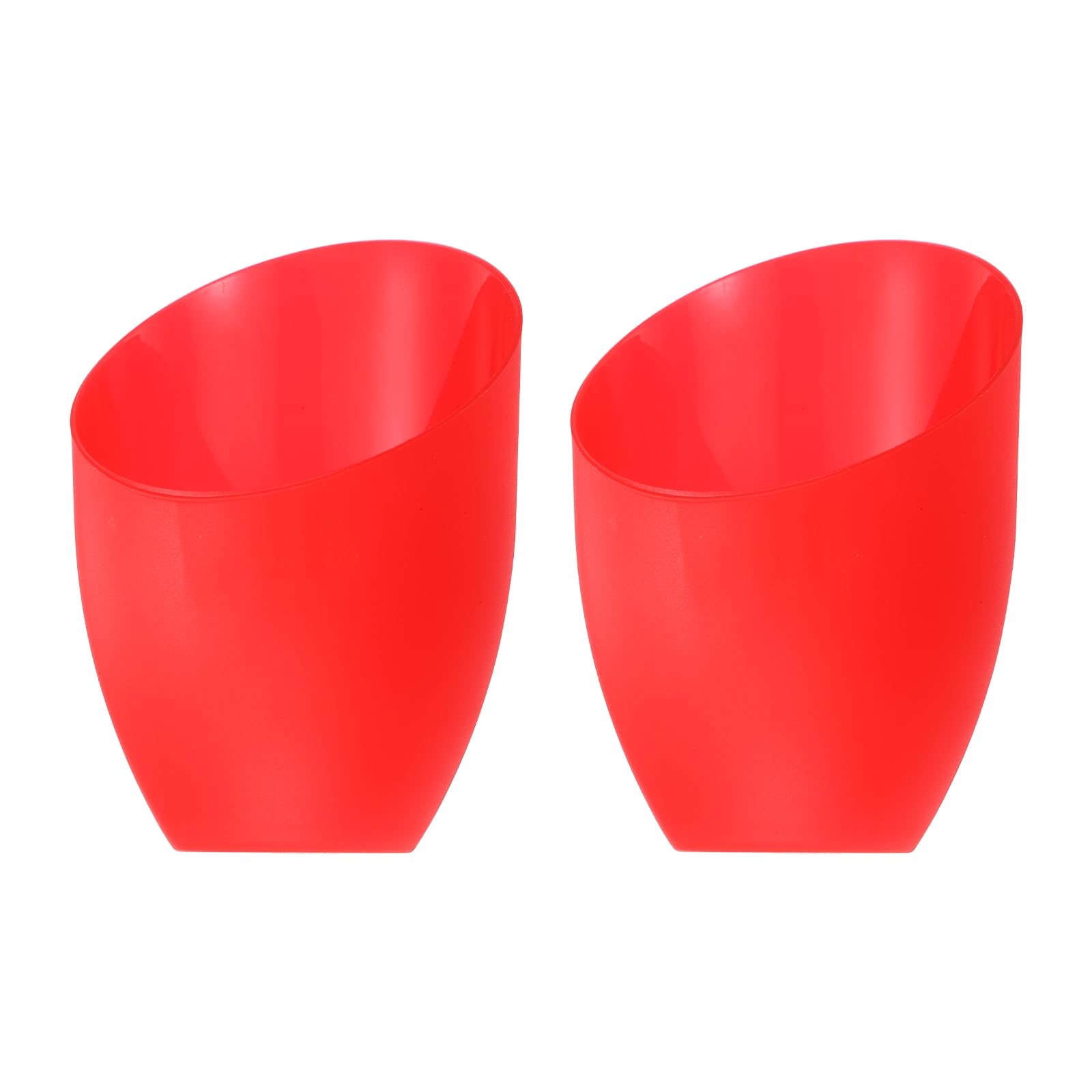 PATIKIL 5.3" High 4.3" Diameter 1.7" Fitter Plastic Lampshade, 2 Pack Plastic Lamp Shade Replacement Bulb Light Cover for LED Floor Lamp Table Lamp Red