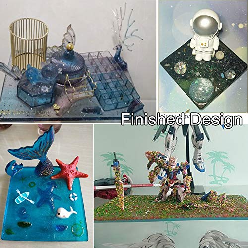 3 Pack Large Resin Tray Mold, Oversize Large Resin Molds for Flowers