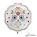 Jinvun Compact Personal Mirror for Makeup (Sugar Skull) Round, Handheld Portable/Vintage, Antique Day of the Dead Decorations/Purse, Small Bag, and Travel Carry/Foldable, Flip Open